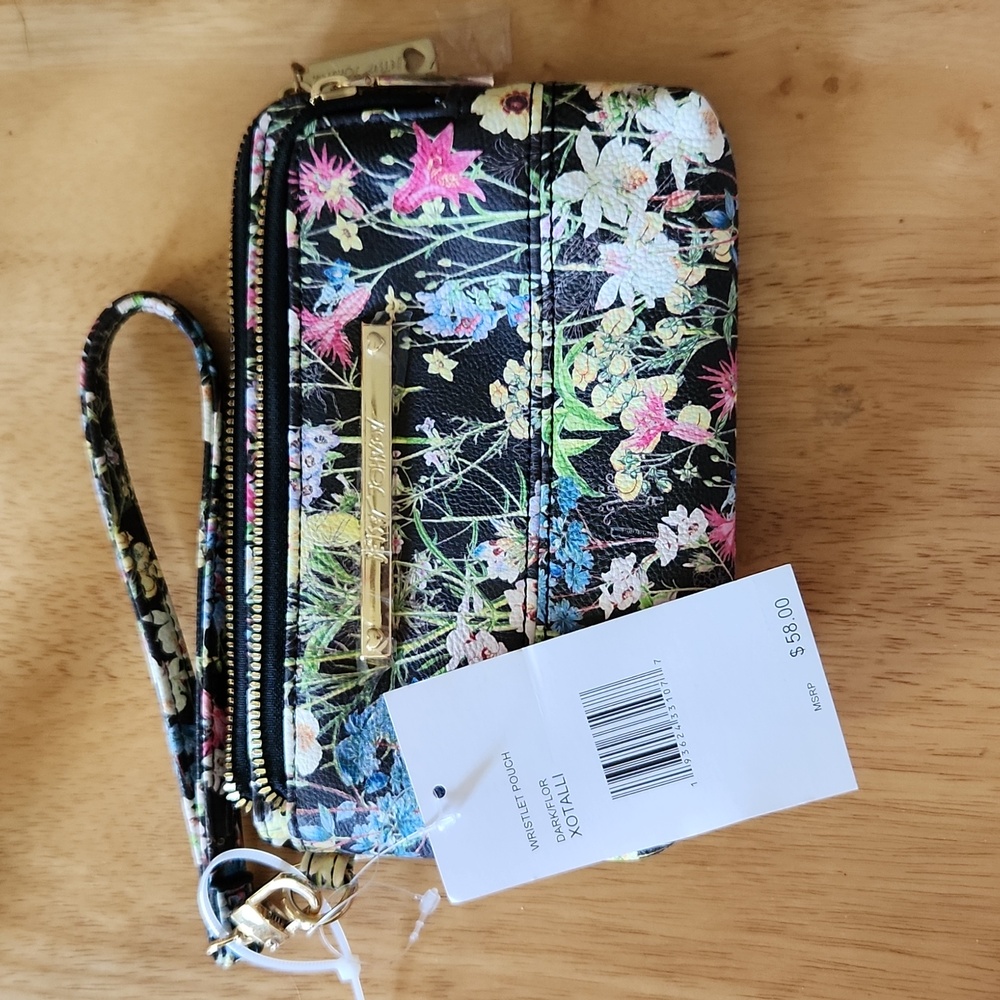 Betsey Johnson wristlet clutch